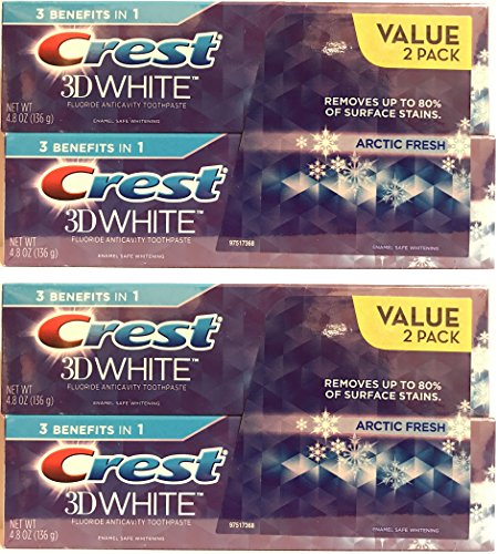 Crest 3D White Arctic Fresh Whitening Toothpaste, 4.8 oz, (Pack of 2)