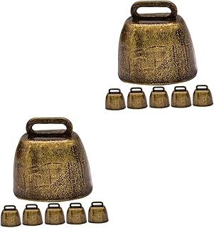 SUPVOX 12 Pcs Metal Cowbell Adornos para De Nativity Ornaments Vintage Decor Bells Decorative Craft Bell Cow Bells Decorative Cow Bell Decorations Farm Animal Loud Bells Pet