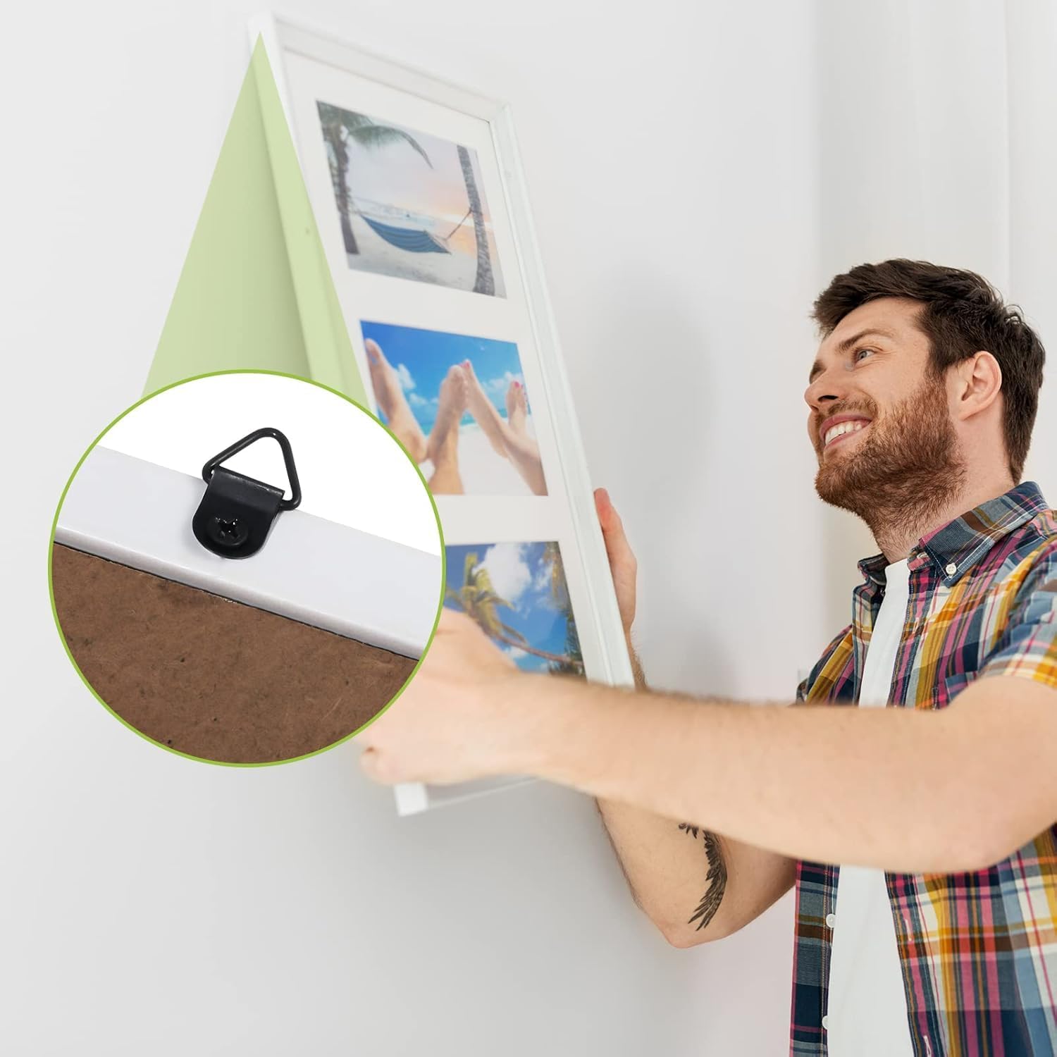 251 Pcs Picture Hanging Kit Heavy Duty Picture Hangers with Screws Black Picture Frame Mounting Hardware Picture Frame Hanging Kit Picture Hanging Hardware Tool for Frame Hanging