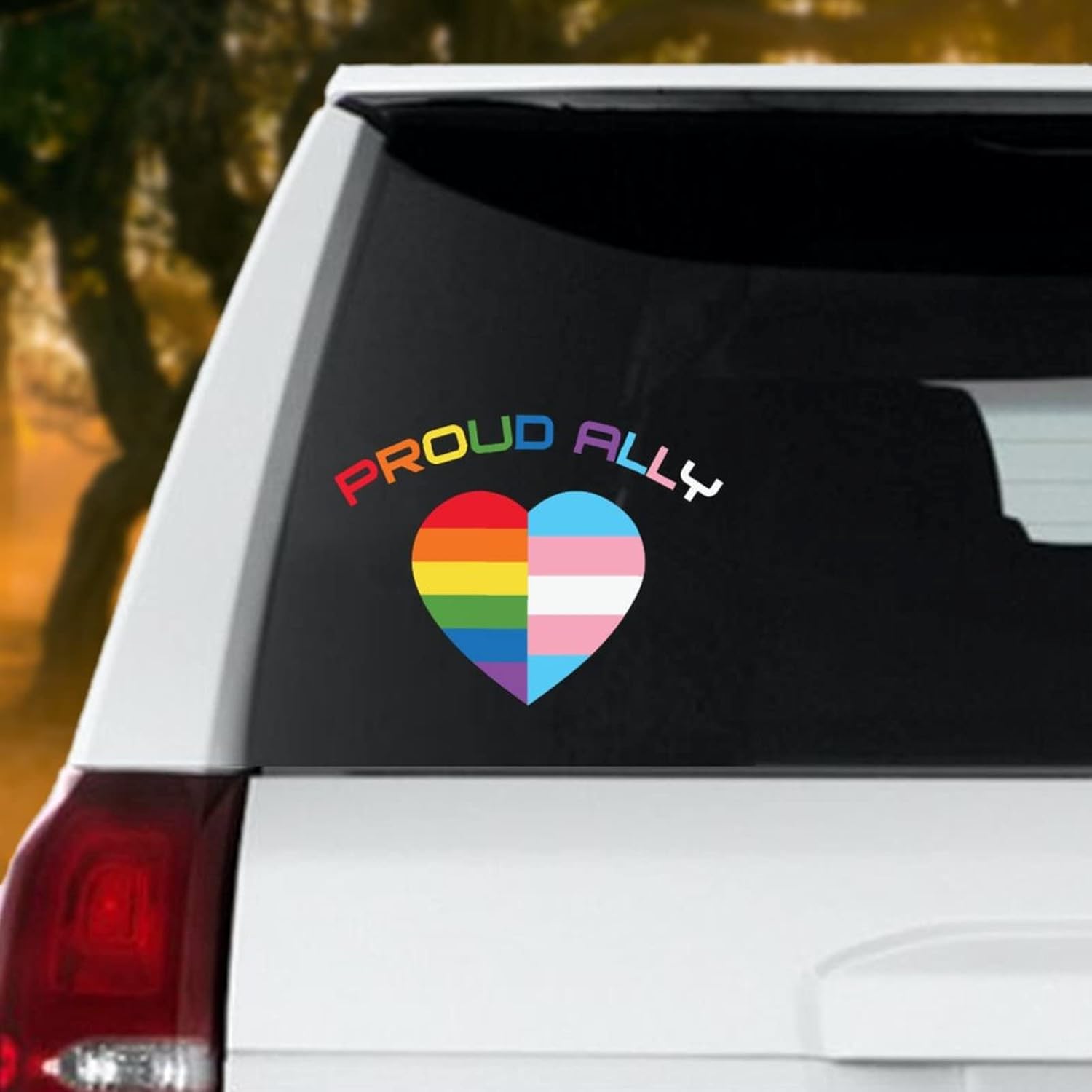 Proud Ally Lesbian LGBTQ Car Decals Stickers Gay Pride Decal LGBT Rainbow Equality