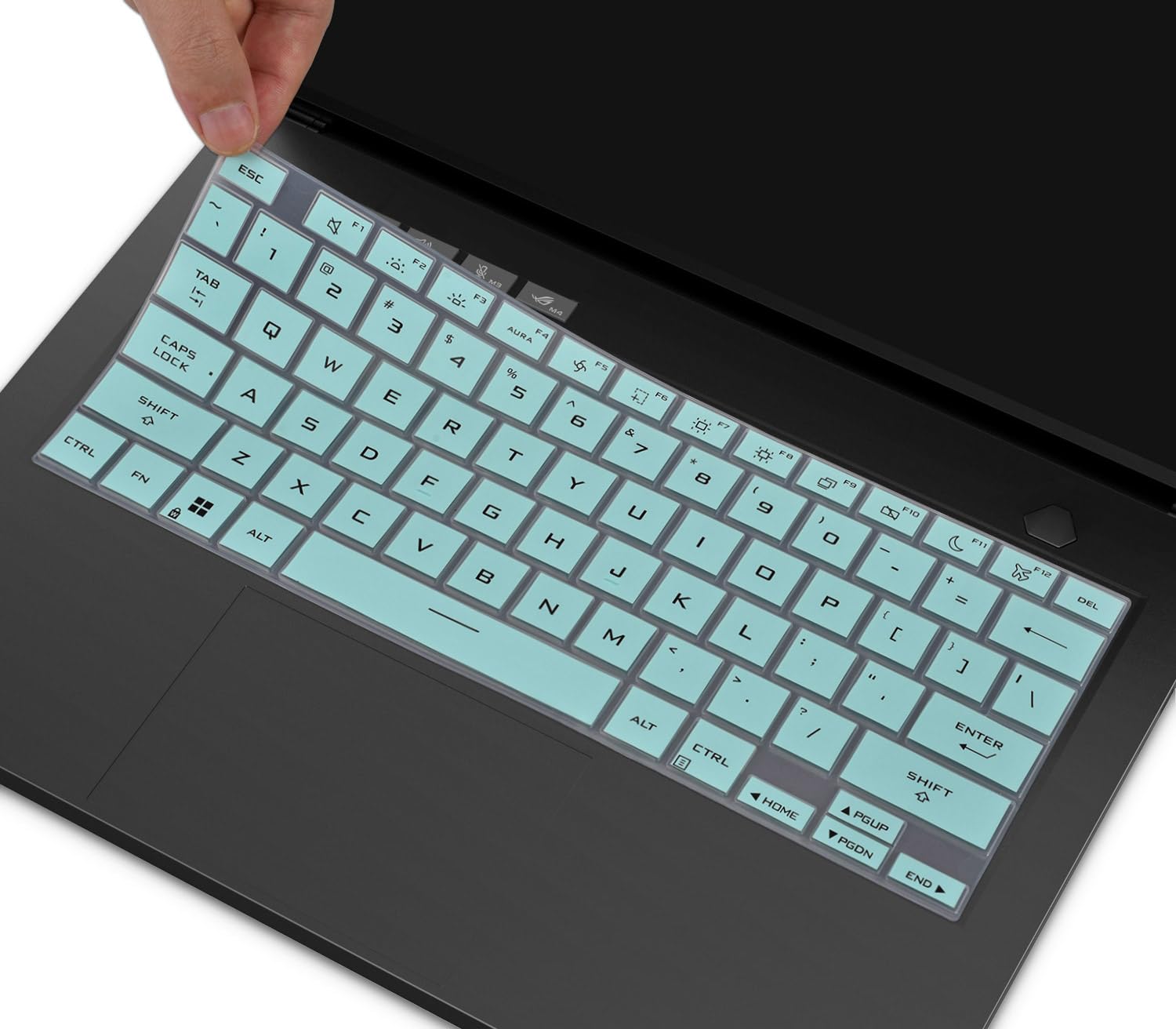 Keyboard Cover Skin for 2024 ASUS ROG Zephyrus G14 GA403 GA403UU GA403UV GA403UI & 2024 Zephyrus G16 GU605 GU605MV GU605MI GU605MY GU605MZ GU605MU Series Laptop Keyboard Skin Protector, Mint