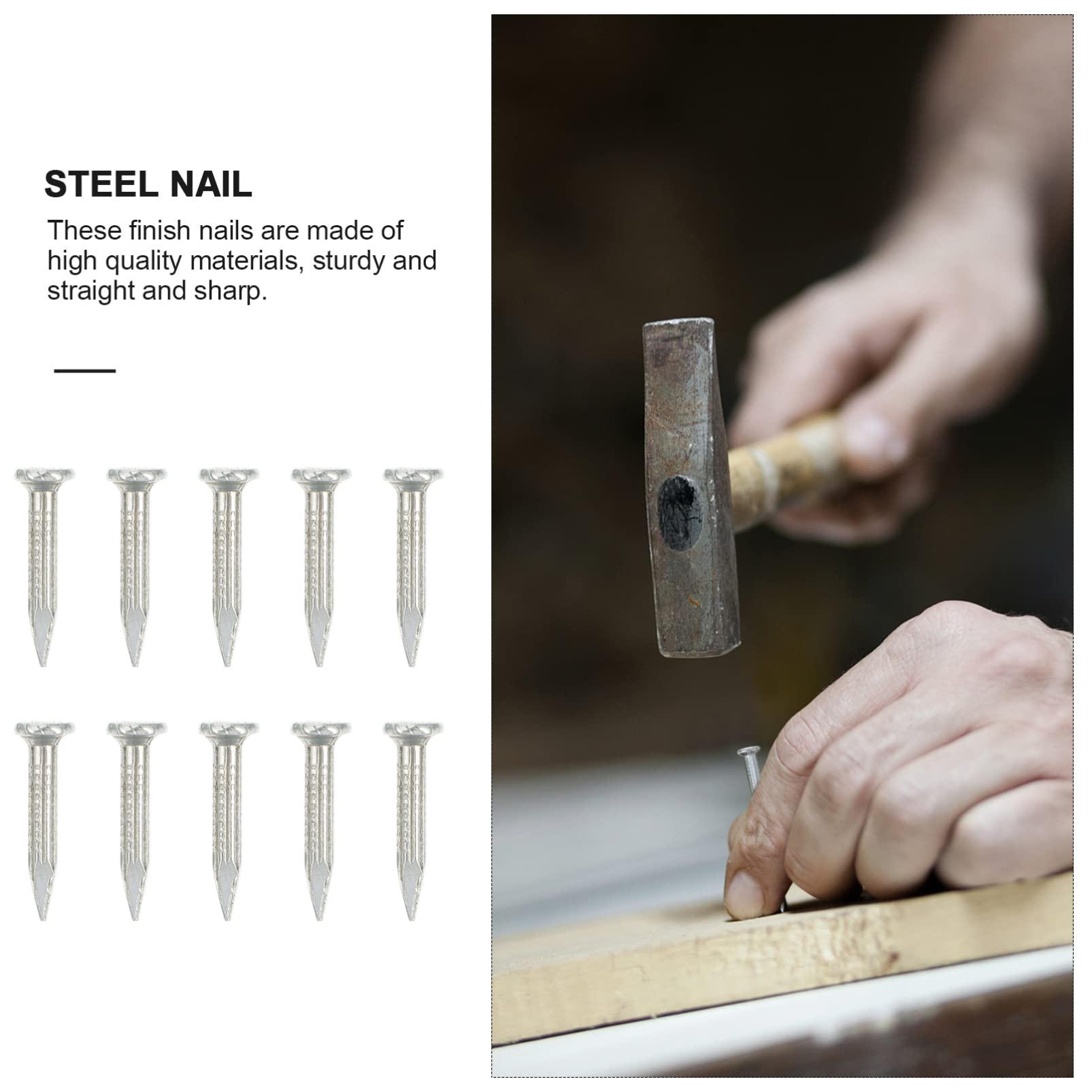 461406 2.5 in. x 9 Gauge Bright Masonry Nails