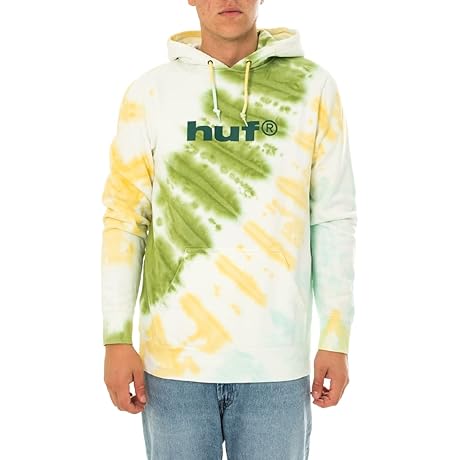 HUF Lo-Fi Tiedye Pullover Hoodie - Cozy Tie-Dye Style for Men