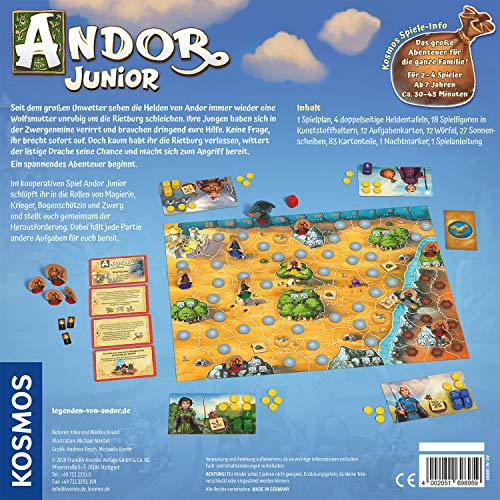 KOSMOS 698959 Andor Junior, Haltet zusammen und beschützt das Land Andor, kooperatives Kinderspiel ab 7 Jahren für die ganze Familie, Fantasy-Abenteuer – Bild 3