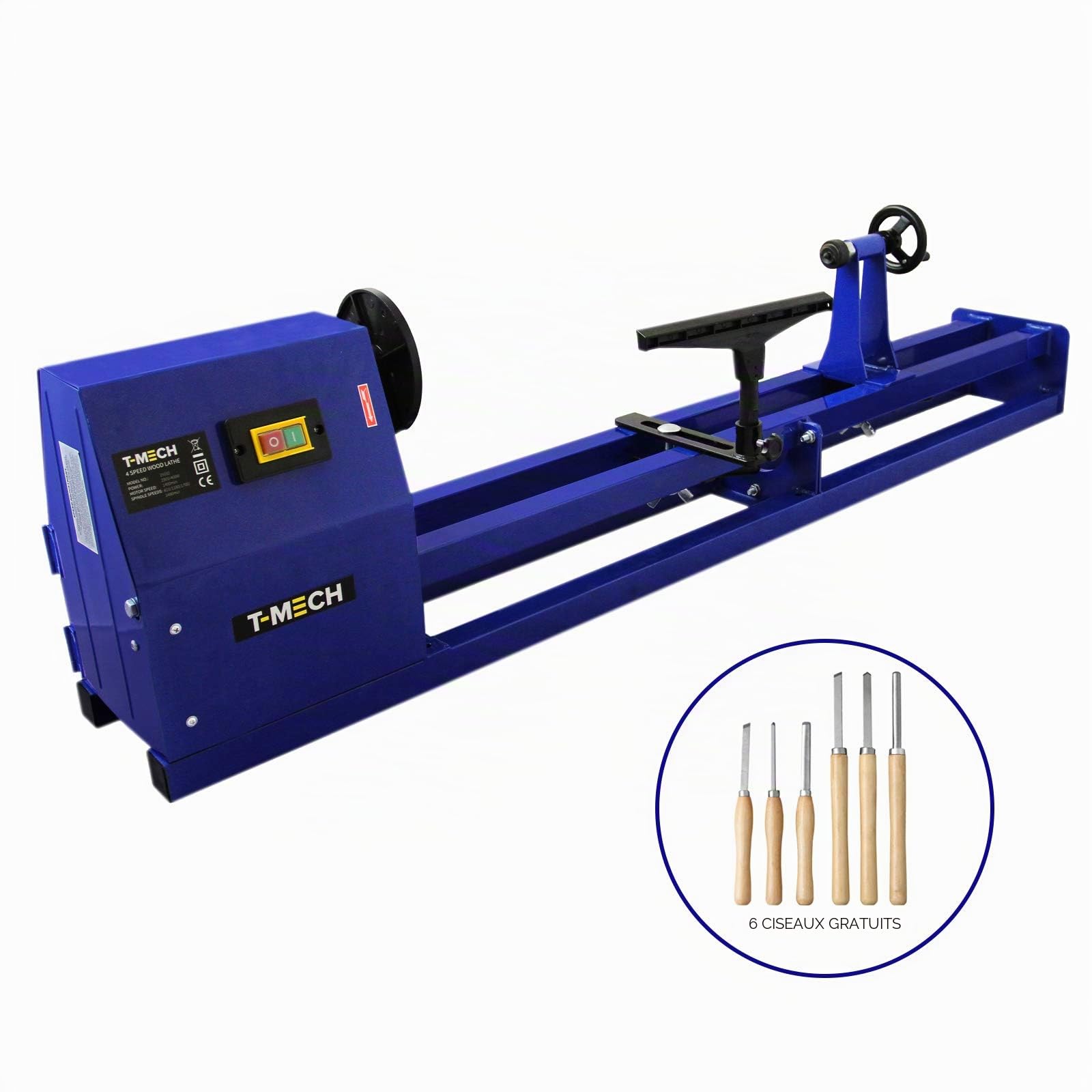 T-Mech usinage et lathe tournage sur bois 1 metro 4 vitesse pour professionsti menuisiers et amateurs de bricolage et bricolage