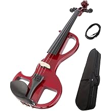 Professional New Design 4 String 4/4 Electric Violin Solid Maple and Ebony Fitting Bow Pickup Violin Instrument