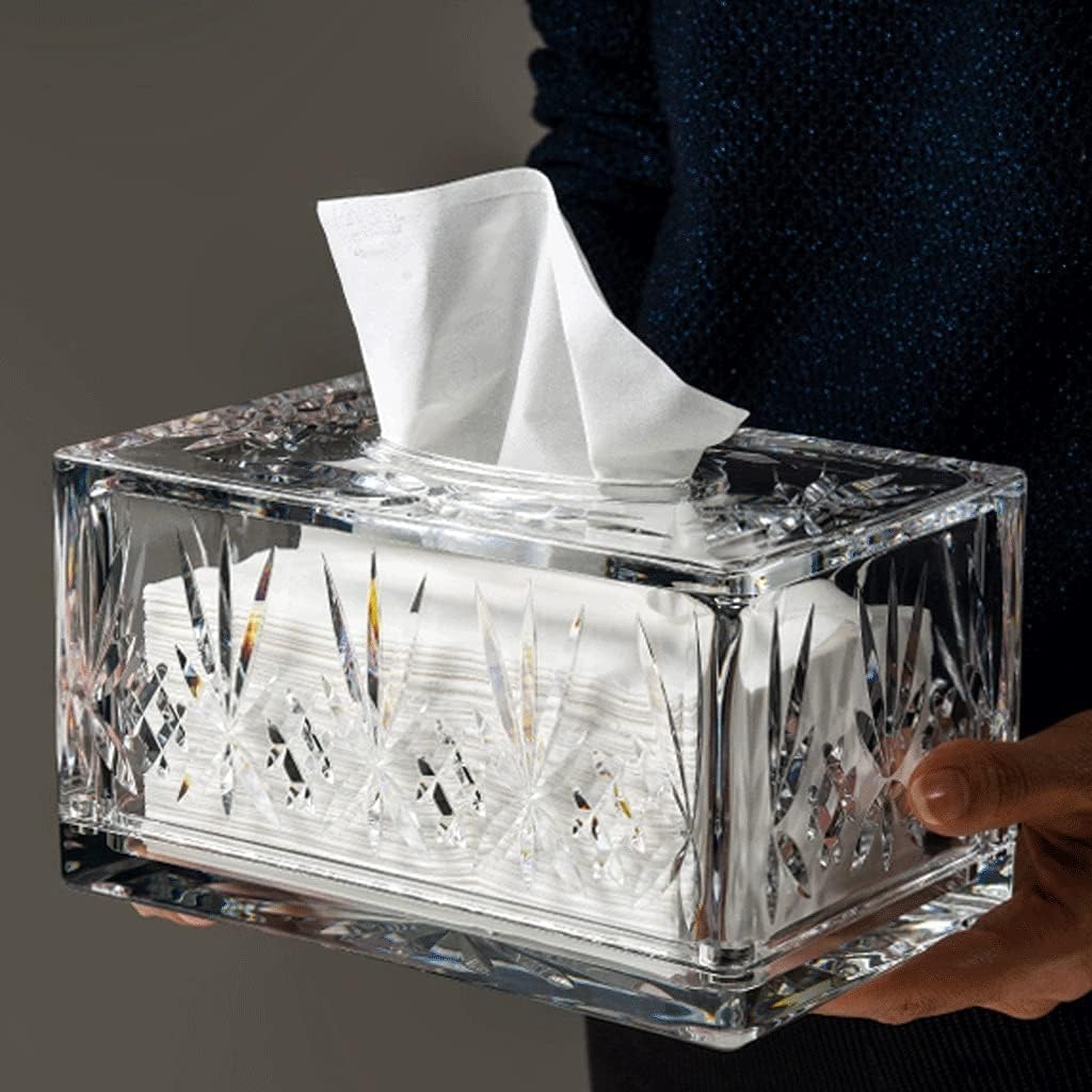 Attractive Tissue Holder Strong and Sturdy Tissue Box Transparent Tissue Cover Creative Tissue Storage Box Crystal Clear Modern