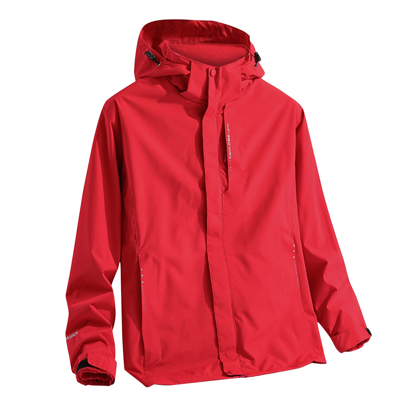 Windbreaker - Giacca a vento da uomo, 5 pezzi, per attività all'aria aperta, leggera, antivento, traspirante, fodera interna, giacca funzionale in due pezzi, giacca softshell per esterni, parka con