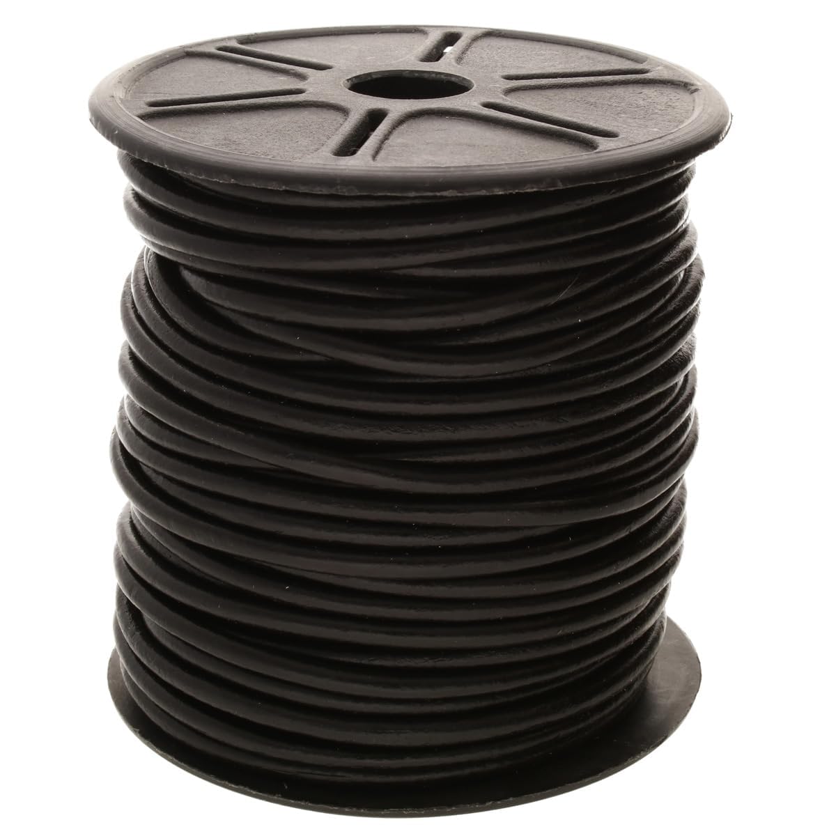 Cordón de cuero de 3 mm, tira de cuero negro para abalorios y fabricación de collares