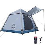 DEERFAMY Automatic Inflatable Tent for Camping, Portable&Waterproof Tent with Electric Pump Easy Setup for Indoor&Outdoor 2-3 Persons, Gray