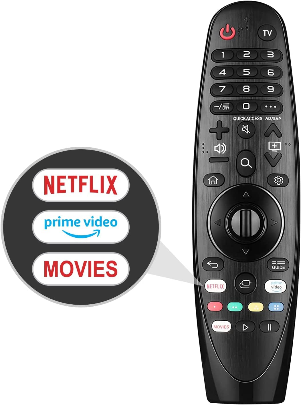 Telecomando originale AN-MR19BA AM-HR19BA AKB75635305 IR FR Voice Magic per LG 4K UHD Smart TV Modello 2019 UM7000PLC UM7400 con funzione vocale..