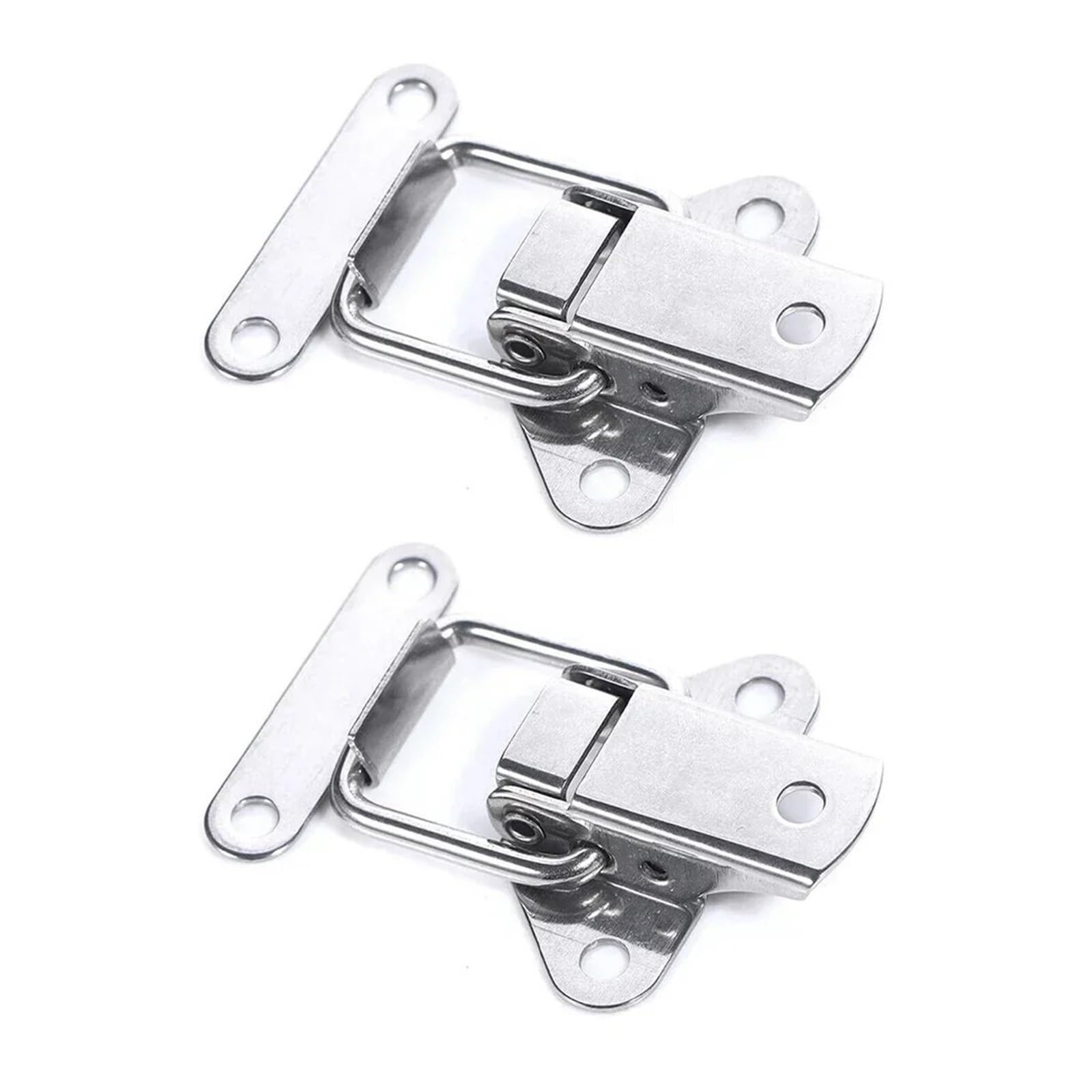 Dqzrtueca One Color Hasp And Staple, Stainless Steel Door Padlock Hasp Silver 2 Pcs