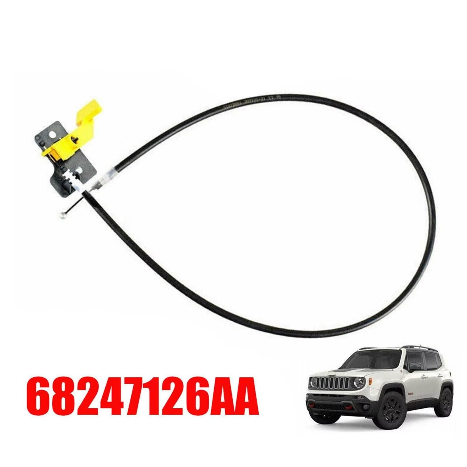 Maniglia sgancio cofano Compatibile Con Jeep Per Renegade 2015 2016 2017 2018 2019 2020 2021 Cavo Di Rilascio Del Cofano Motore Auto Ricambio Accessorio OEM: 68247126AA