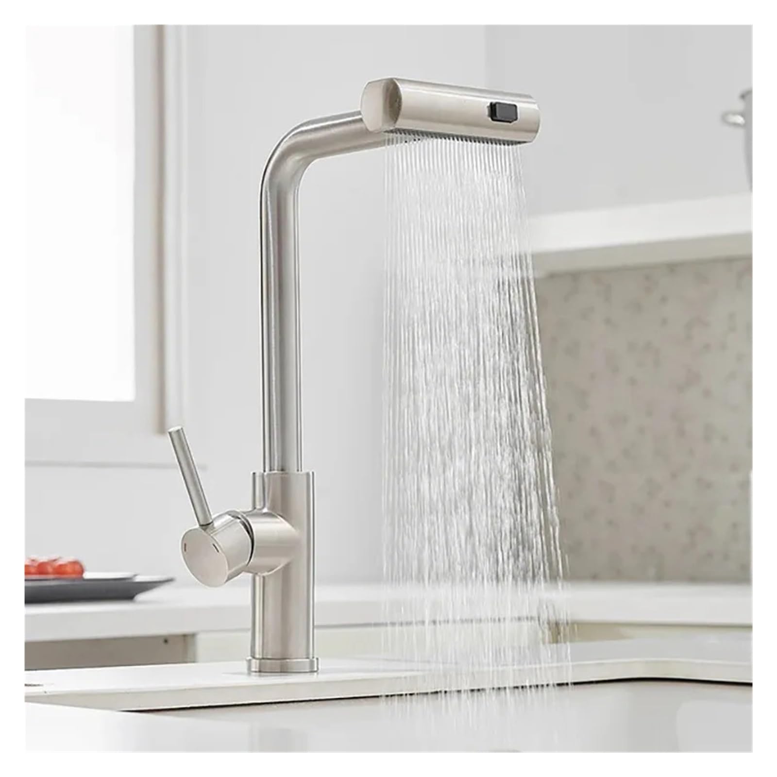 Mitigeur cuisine extractible eau chaude froide robinet évier silver G9/16