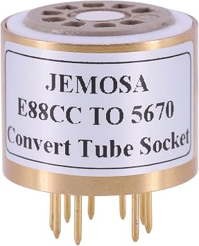 Convert Tube Socket Tube 6922 6N2 ECC88 E88CC Top TO 5670 6N3 369A bottom Vacuum Tube DIY Audio Amplifier Convert Socket Adapter 1PC C E88CC TO 5670