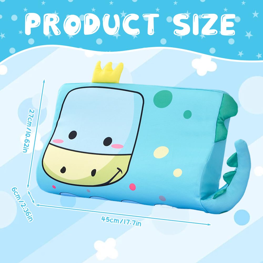 Oreiller Enfant, 45 x 27cm Oreiller Ergonomique Enfant, Coussin de Sommeil pour en-Fant, Confortable Sommeilenfant vec Taie pour La Crèche, T'apporte de Beaux Rêves (Dinosaurier)