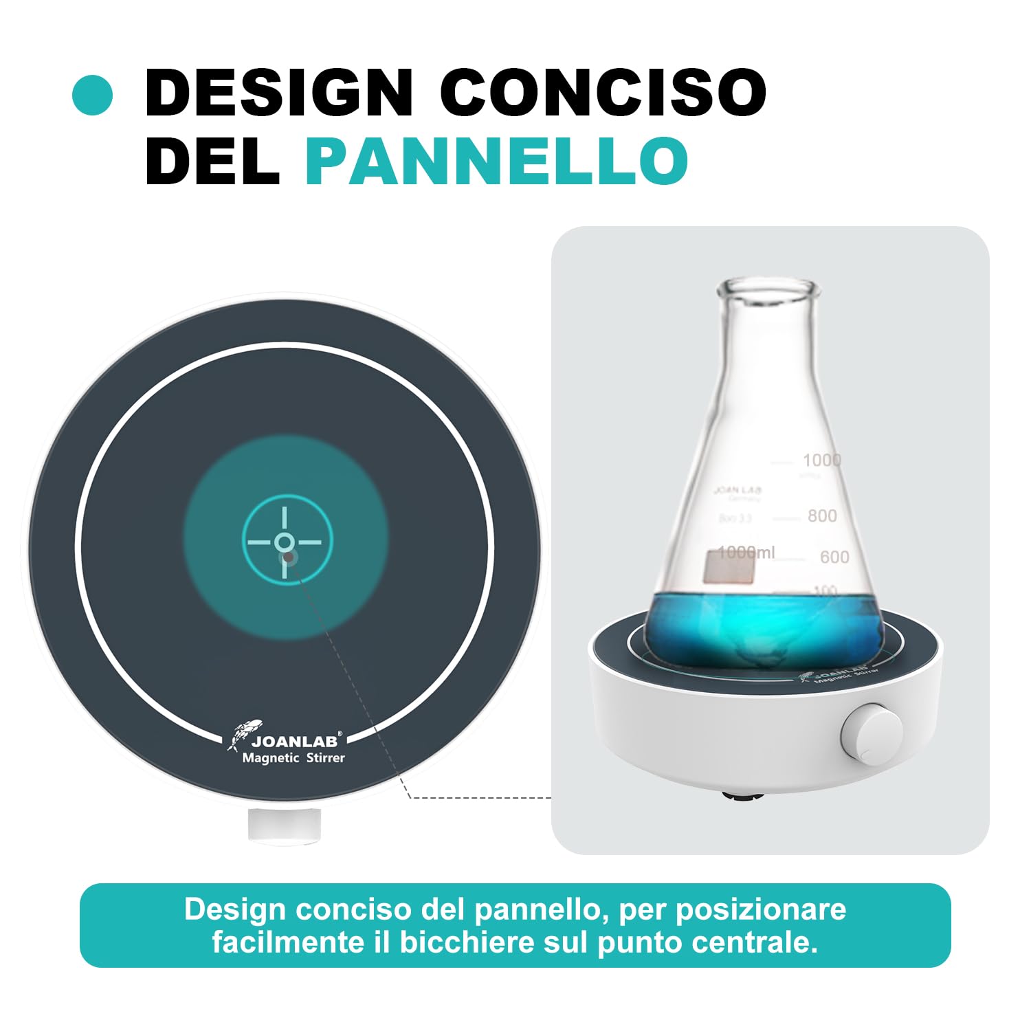 JOANLAB Agitatore Magnetico, compatto e portatile, per laboratorio e produzione domestica di birra
