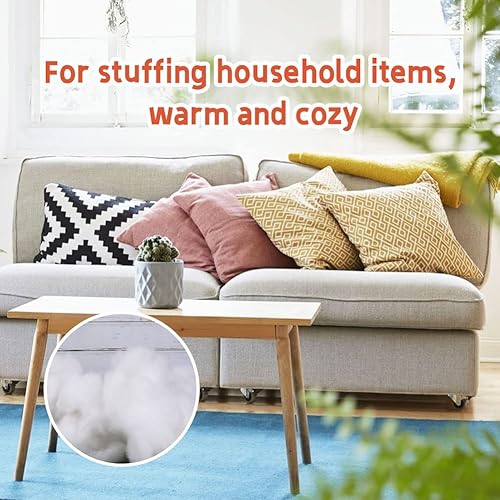 Miniatura 6 de MORFEN Relleno de fibra de alta calidad de 40.57 oz40.5 onzas, relleno de animales de peluche, relleno de almohada para almohadas, relleno de