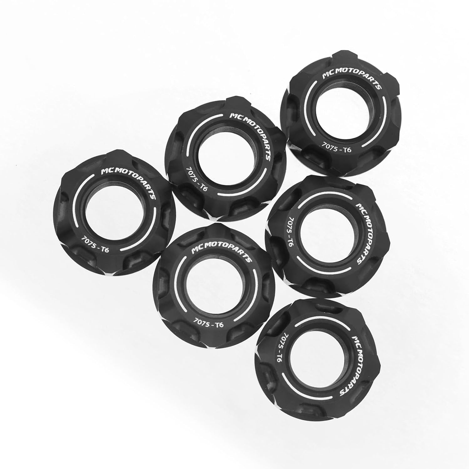 MC MOTOPARTS CNC Front Rear Axle Shock Sprocket Flange Nuts Kit Compatible with Monkey 125 Z125M 2018 2019 20 21 (Black)