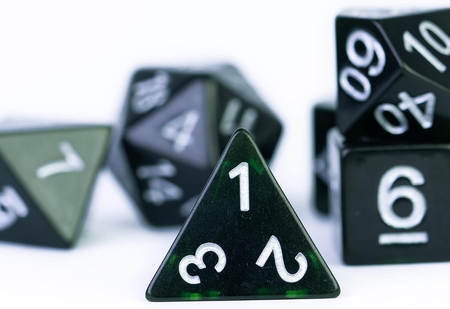HDdais Polyhedral DND Dice Sets 7-Die D&D Dice for Dungeons and Dragons Pathfinder DND RPG MTG Table Gaming Dice (Dark Green)