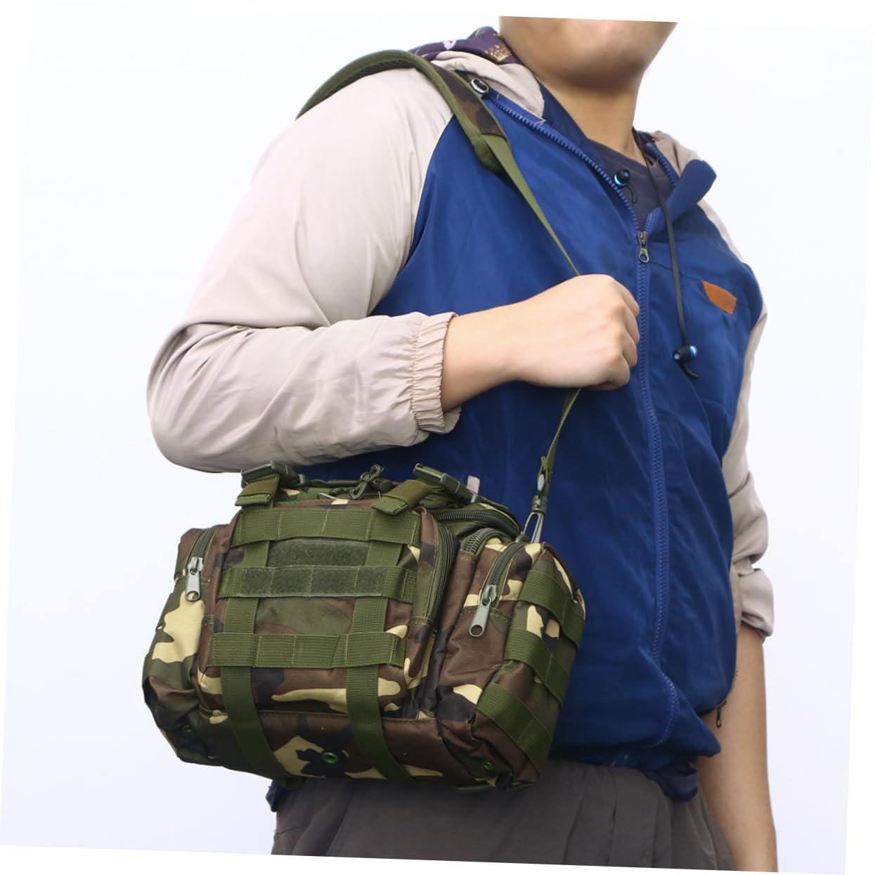 Große Angeltasche 15l aus Nylon mit Robusten Nähten