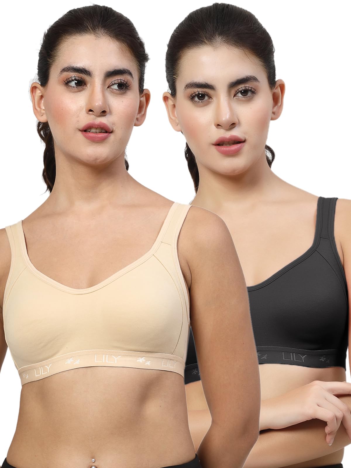 lily Black, Magenta Non Padded Seamless Sports Bra-picture-28