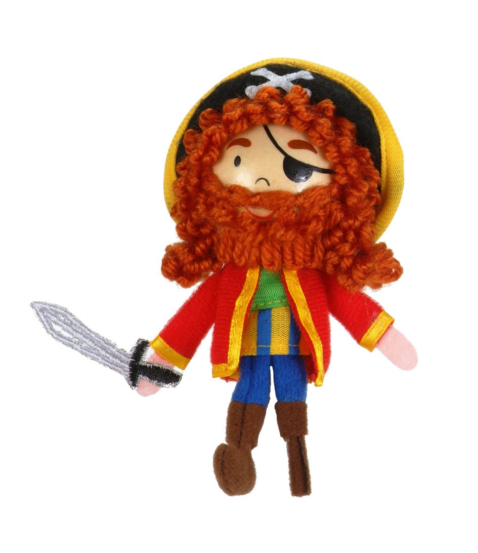 Fiesta Crafts - Long John Silver Pirate Finger Puppet, Multicolor (1)