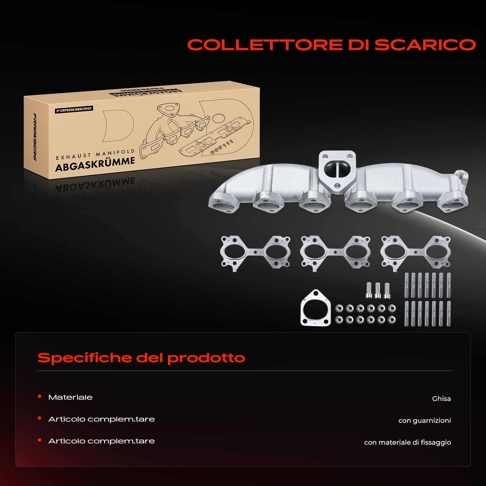 Frankberg Collettore di scarico Collettore Diesel Compatibile con Serie 5 Touring E61 3.0L Serie 5 E60 3.0L X3 E83 3.0L X5 E53 3.0L Serie 5 Touring E61 2.5L Replace# 11622248166