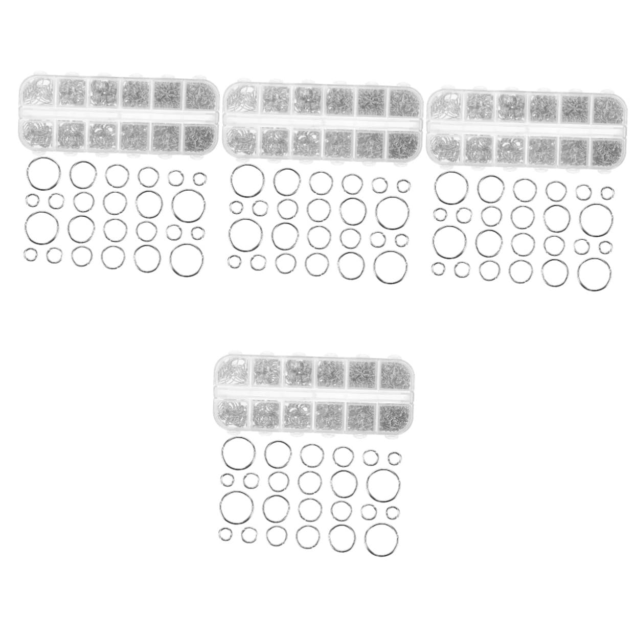 NUOBESTY 4800stücke Sprungringe Für Schmuckherstellung Offene Biegeringe Für Halsketten Armbänder Und -projekte Für Kreative Handarbeiten Und Bastelideen