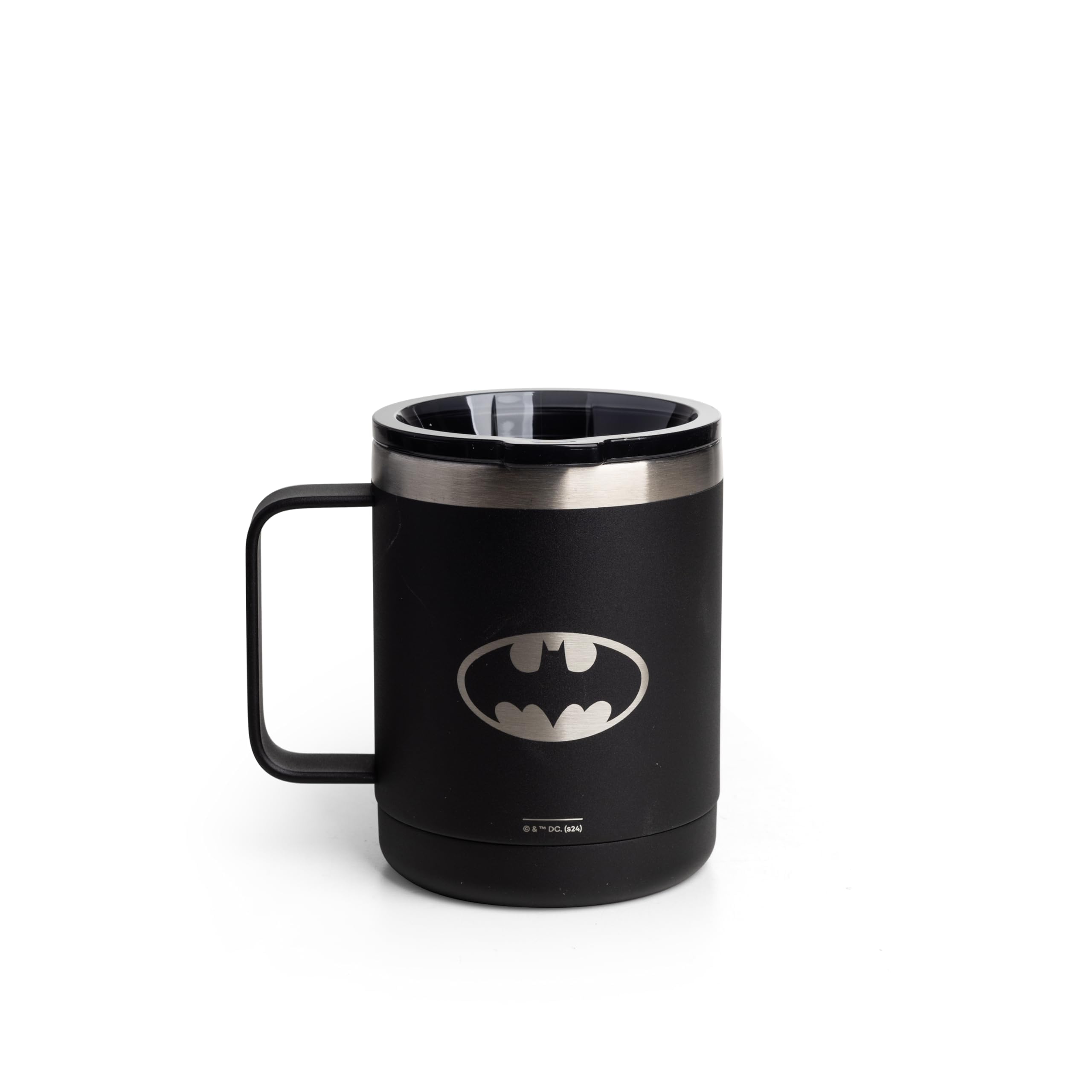 Smartshake Bohtal Izolowany kubek do kawy 350 ml, izolowany próżniowo kubek z pokrywką, szczelny, bez BPA, kubek podróżny do gorących i zimnych napojów (Batman)