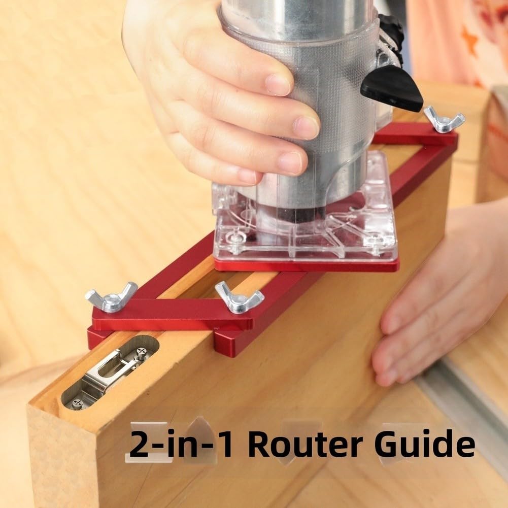 Plantilla Ranuradora 2 en 1 Auto centrante para Router(A)