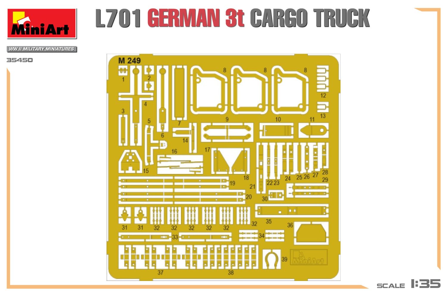 Mini Art 35450 1:35 L701 Dt. 3t Cargo Truck - wierna replika, modelarstwo, plastikowy zestaw do montażu, majsterkowanie, hobby, klejenie, zestaw modelarski, montaż, nielakierowany