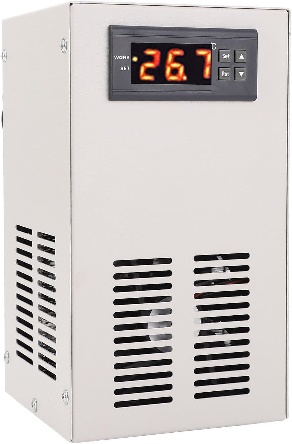 20L Aquarium Chiller, -55 to 120℃ Smart Aquarium Chiller Digital Display Water Cooling Machine Electronic Cooler for Hydroponics, Cold Water Baths, Ice Baths, Fish Tanks (US Plug)