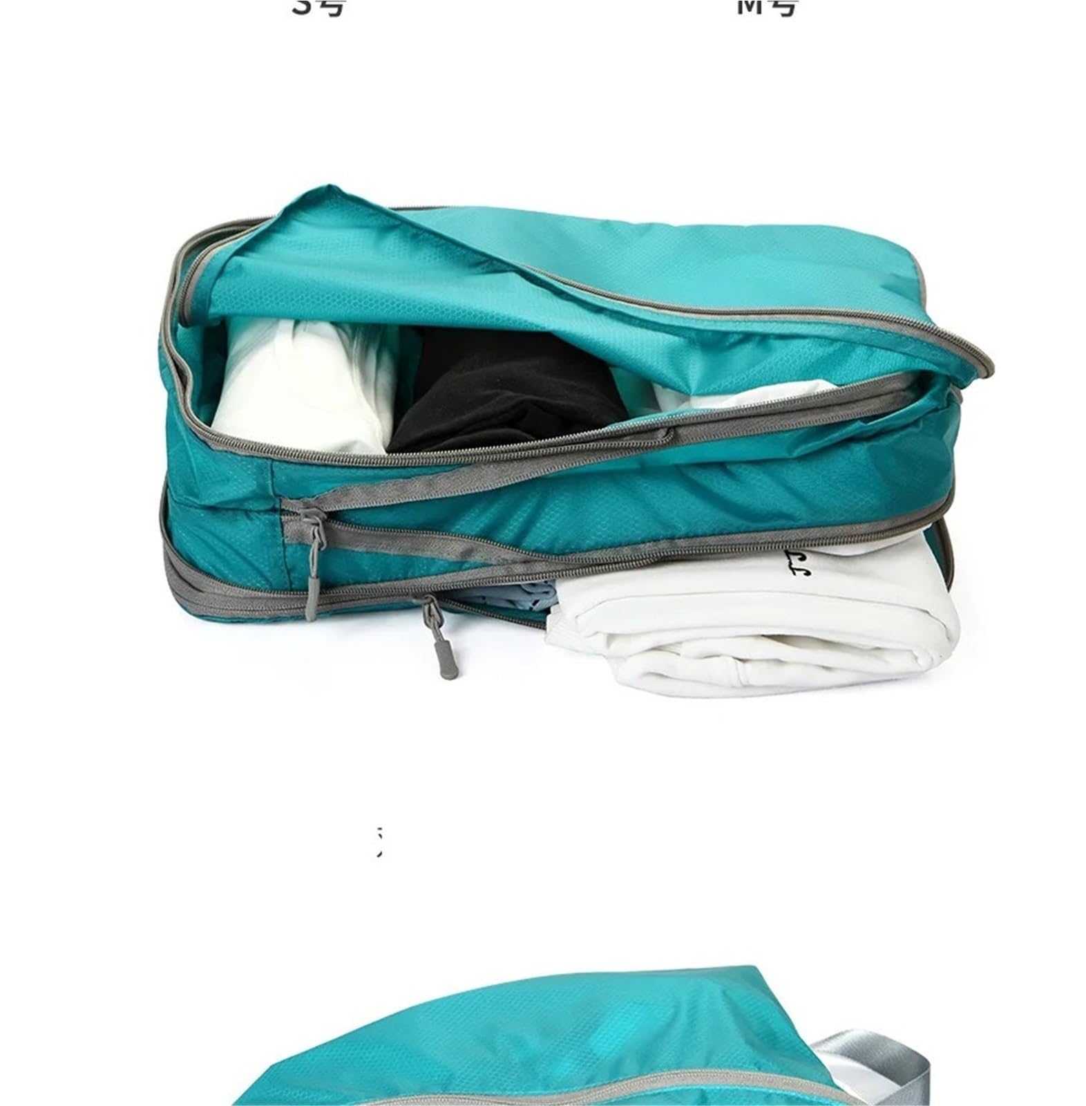 Organizer da viaggio per accessori da viaggio 4/6 pezzi di cubi compressione da viaggio, organizer for bagagli, borse estensibili, custodia, valigie pieghevoli(4PCS Turmeric)