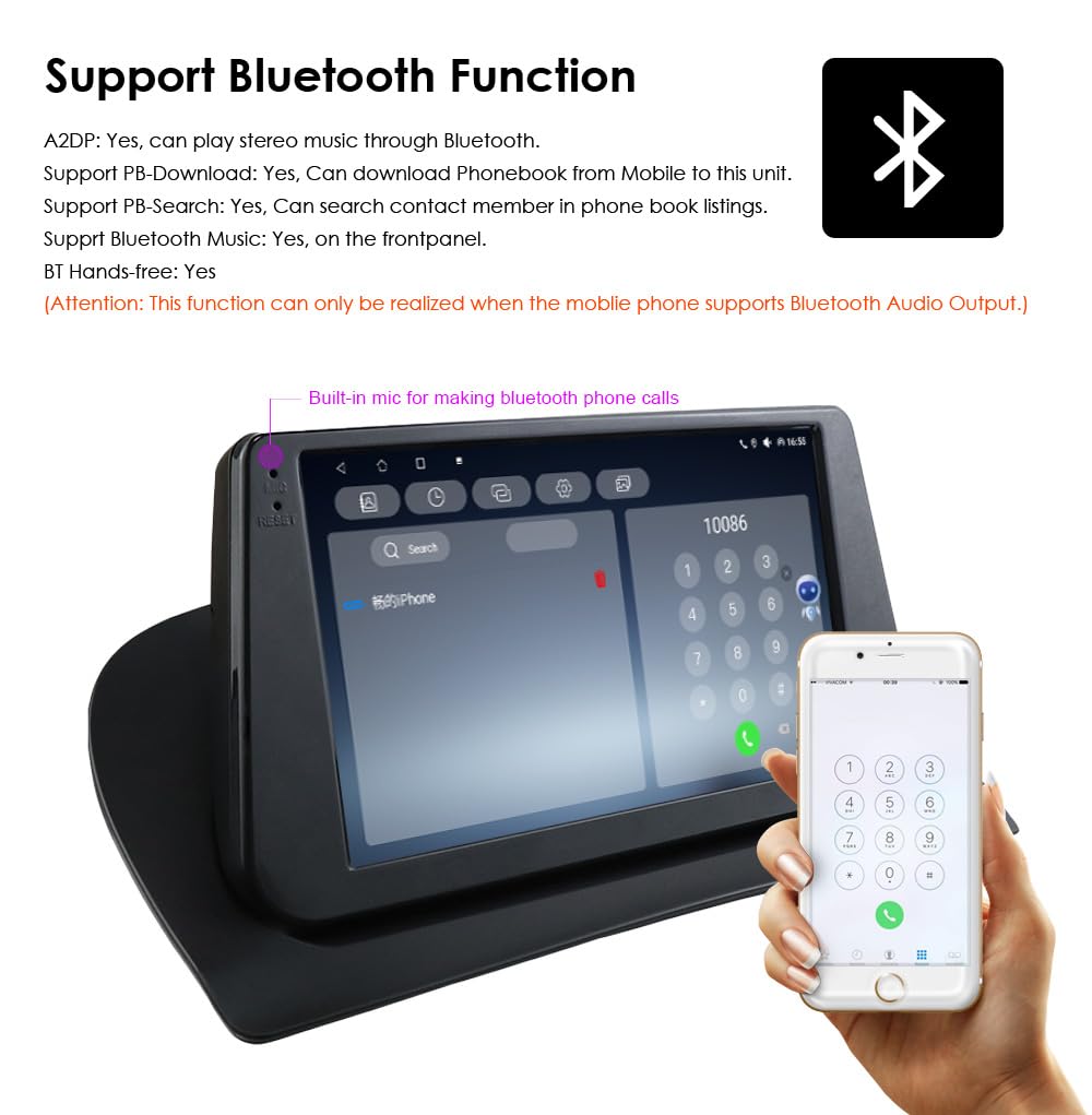 Radio de coche Android 14 de 9 pulgadas para Renault Kangoo 2009 – 2018, compatible con coche inalámbrico Carplay/Android, control del volante, WiFi/4G, AM/FM 4 núcleos, 2 GB y 64 GB