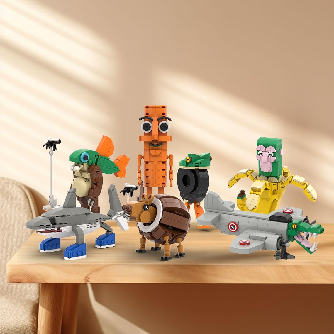 5-in-1 Brainrot Building Blocks – 720 Piece Viral Meme STEM Building Toy, Creative Educational Brick Kit for Kids Ages 6+, Desk Decor & Easter Gift Idea(Gift Box)