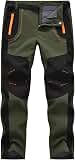 TBMPOY Men's Snow Ski Hiking Pants Waterproof Winter Fleece Lined Pant