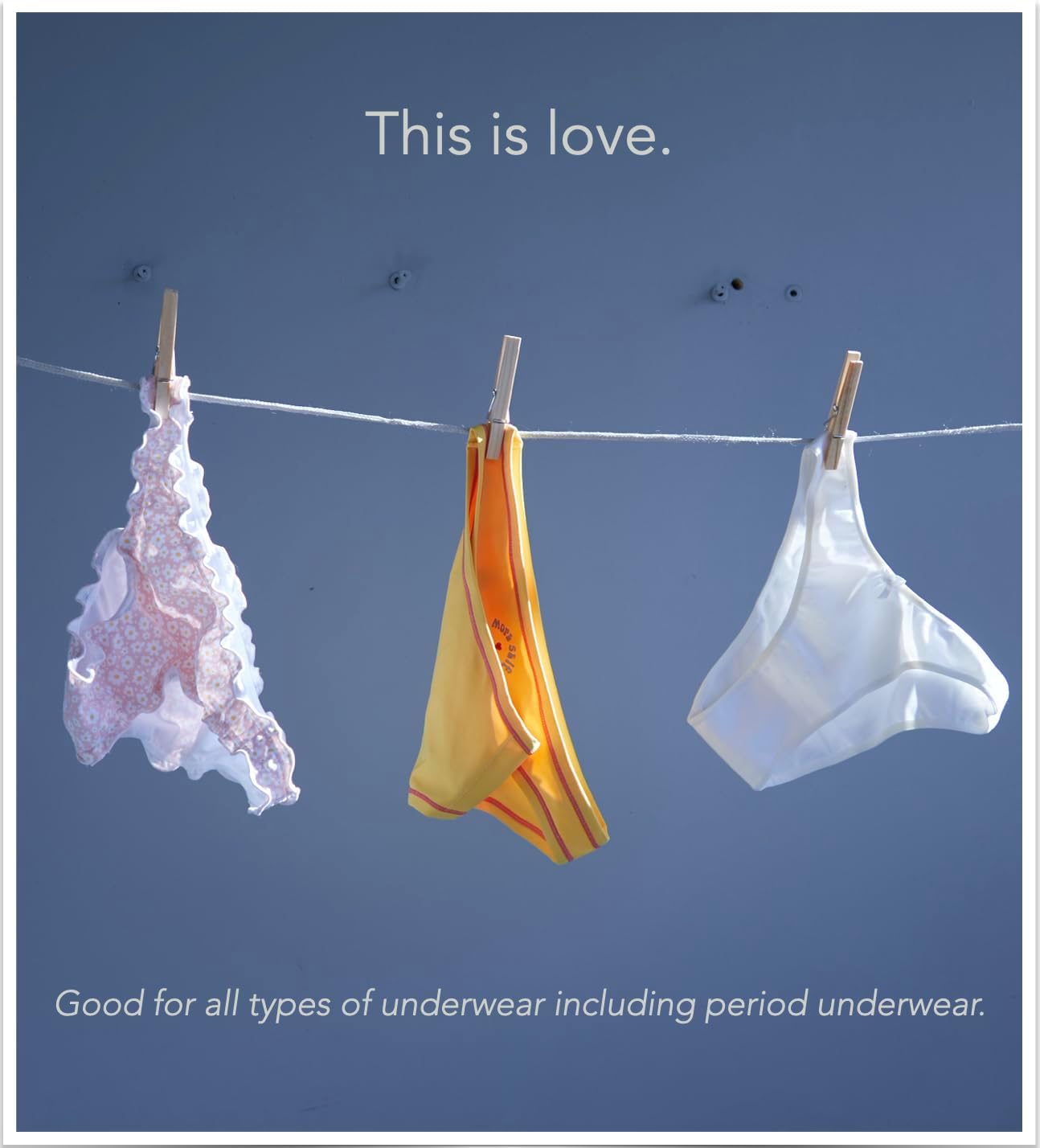 Underwear detergent designed to wash your underwear by hand in the shower or sink. Removes bad odors and blood stains. Good for 75 to 150 washes. Biodegradable. Never tested on animals. With enzymes. image 2
