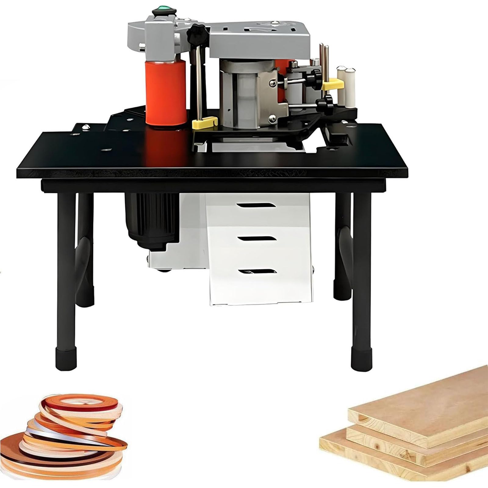 Aplicador de pegamento de doble cara 1200W para perfilar cantos curvos y rectos con precisión