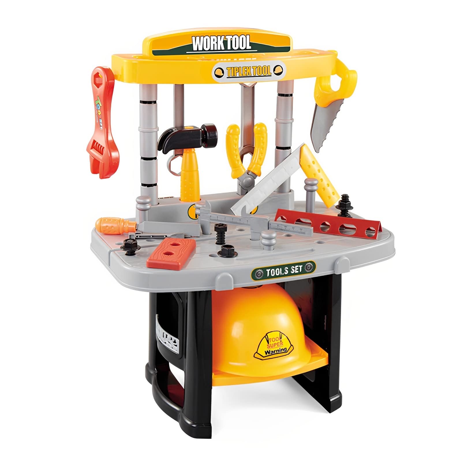 MEBEGIN 25 Pieces Workbench Toy Tool Play Set, Multifunction Construction Engineering Work Shop Toy Tool Kit, Early Learning Preschool Toy Gift for Boys Girls Kids 3+