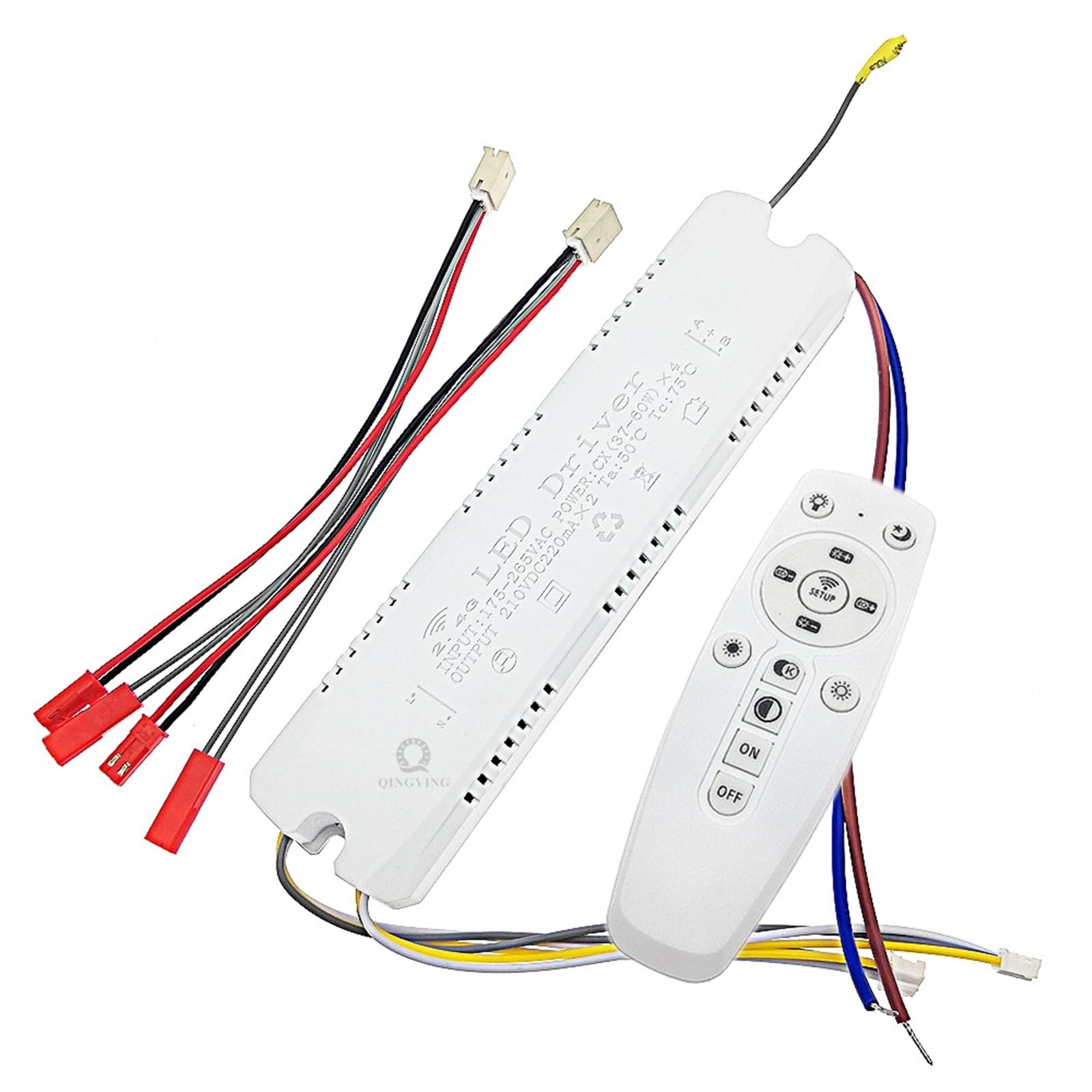 1-2 sztuk 2.4G Sterownik LED 37-60Wx4 240W DC110-210V Pilot i Aplikacja Podwójny Kolor Ściemnianie Inteligentne Zmienne