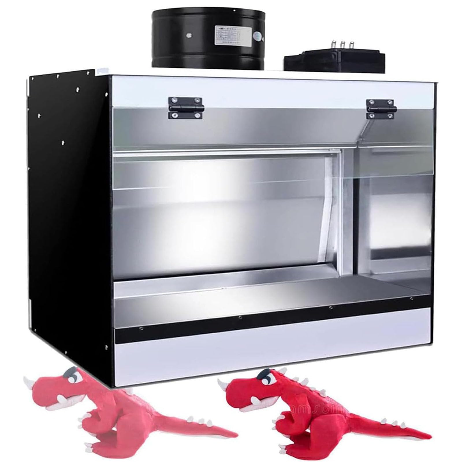 ZHPPED Airbrush Lighted Hobby Spray Booth Kit with LED Lighting, Airbrush Spray Booth with Waterfall & Water Curtain Exhausting Air System, for Model Cake Nail Art Pottery Crafts 58 * 50 * 40cm