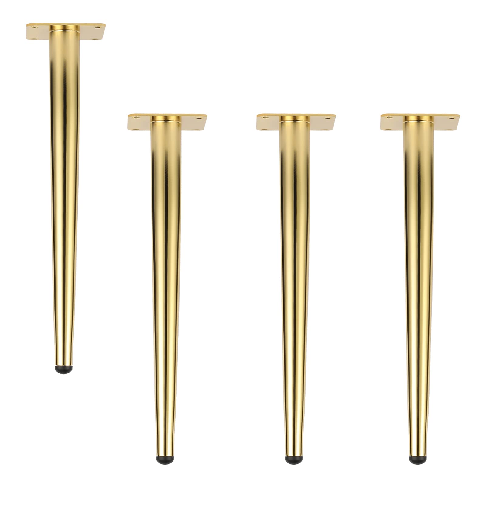 Generico Confezione da 4 Piedini di Ricambio per Mobili in Metallo Gambe Coniche per Mobili Gambe per Tavoli Piedi per Mobili Sedie Divani Gambe per Mobili Alte 10-72 cm (50 cm/19,7 Pollici Oro)