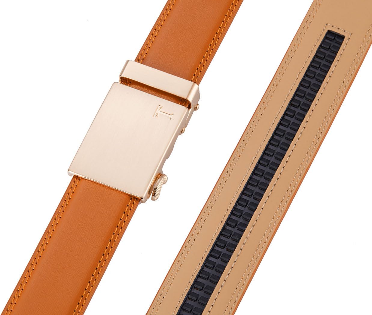 Tonywell Ratchet Belts for Men, Leather Dress Casual Belt, 1 3/8" Adjustable with Comfort Click Buckle - Image 5