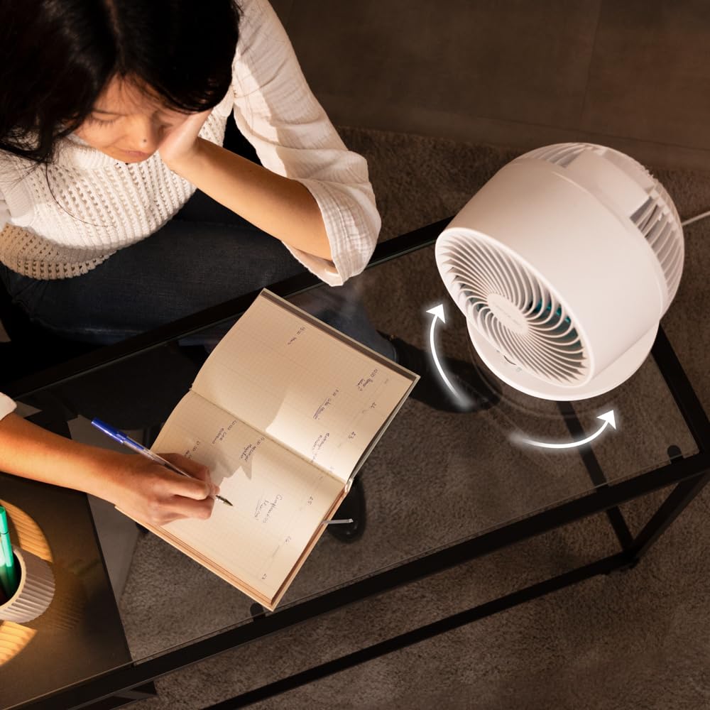 Cecotec - Ventilatore da Tavolo EnergySilence 800 Cyclone Desk, potenza 40 W, 8 pollici, 3 velocità, oscillazione automatica 60º, inclinazione regolabile 90