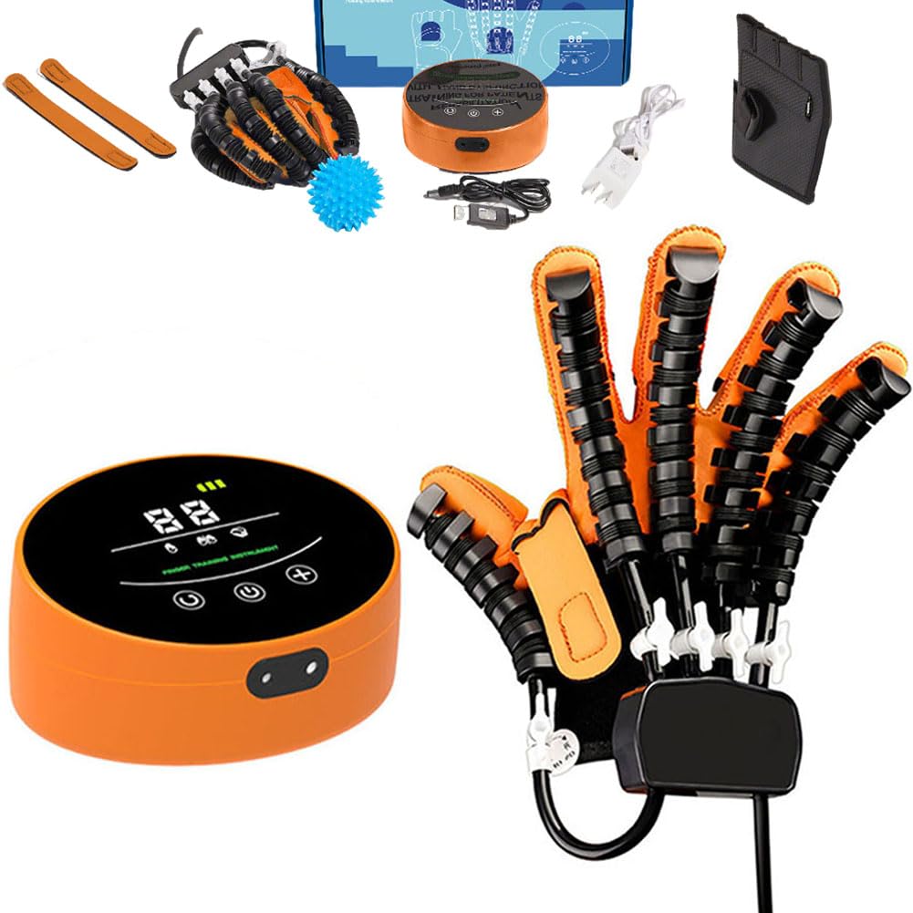 Guanto Robotico per Riabilitazione Mano -con Tecnologia a Specchio per Recupero Funzionale,Pressoterapia Dita,Dispositivo per Fisioterapia della Mano e delle Dita(Size:M,Color:Mano Destra)