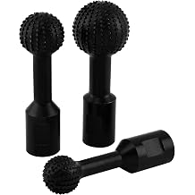 Sphere Rotary Burr Set 3Pcs, 5/8-11 Thread Ball Gouge Angle Attachment