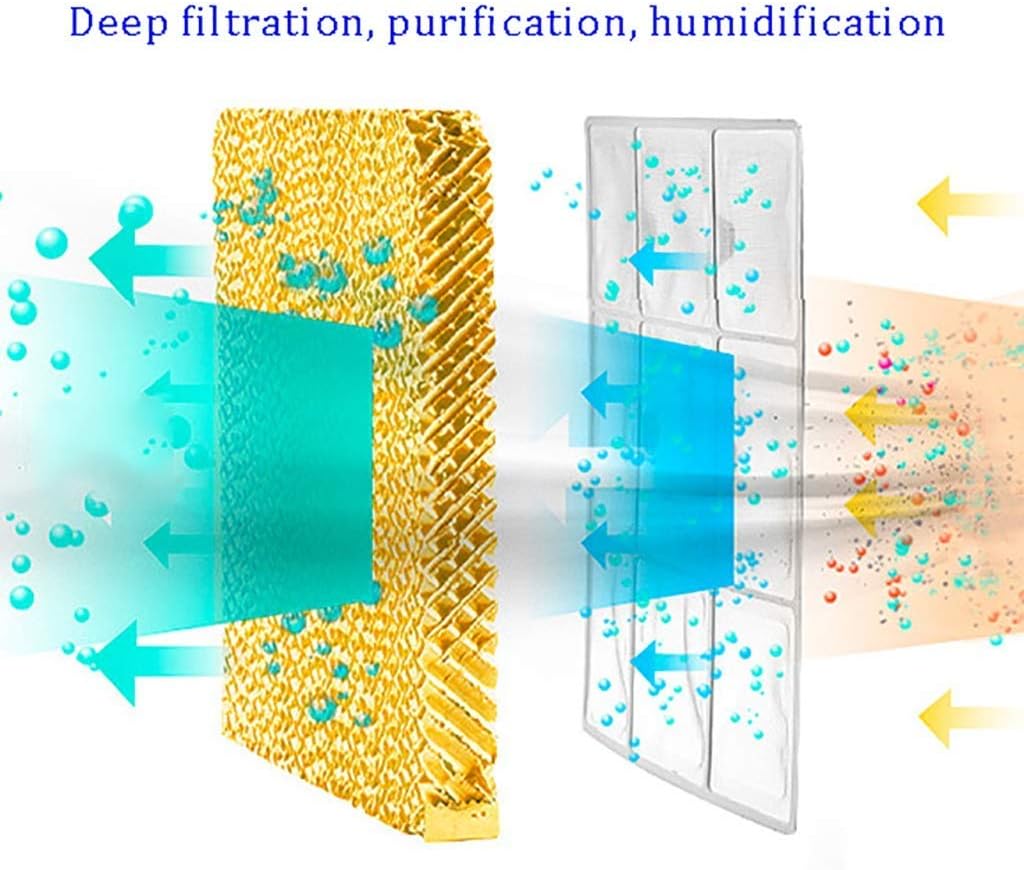 Air Cooler for Home Office Advanced Mobile Cooling Fan Ultra Thin Double Side Entry Wind 4 Wind Speed 3 Wind Class 100W 8h Timing Large Water Tank Home Air Conditioner White (Color : WHI