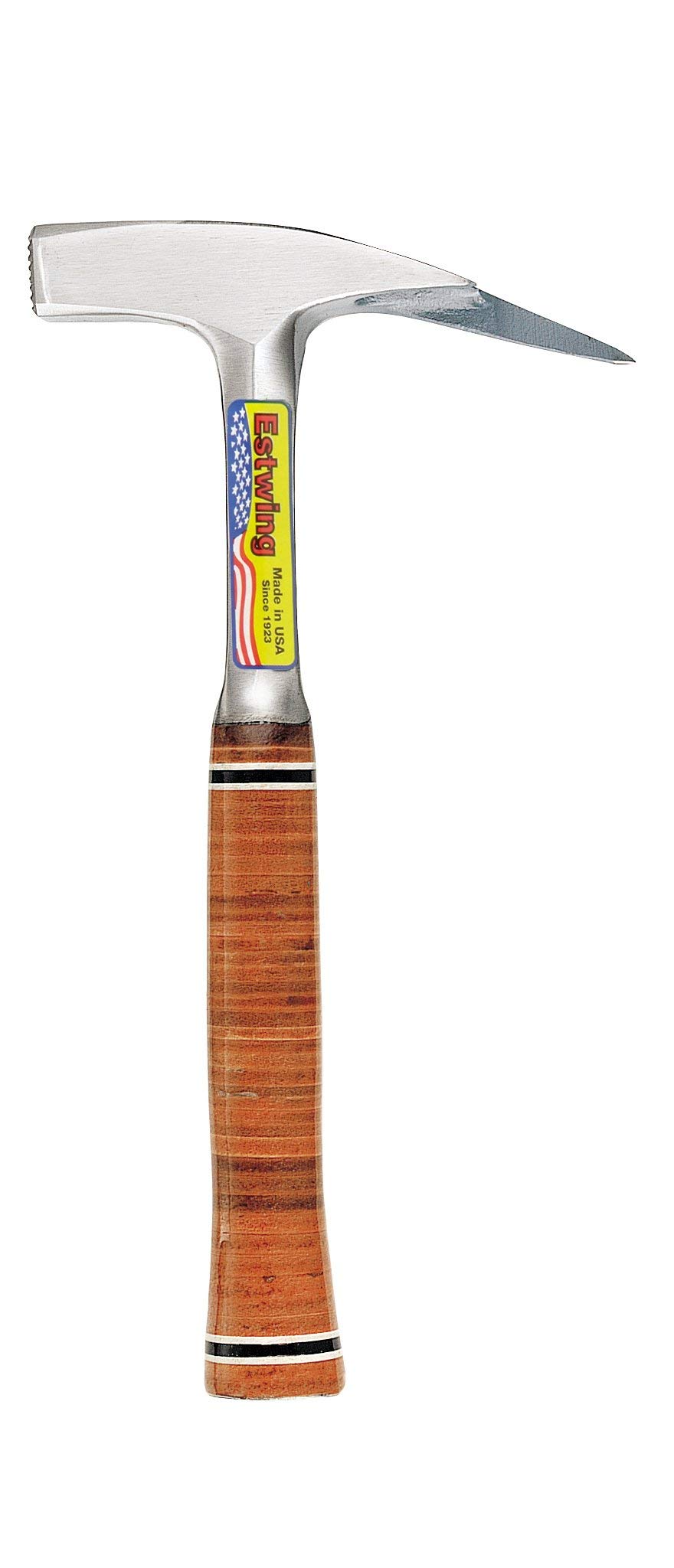 Martillo de carpintero con mango de piel, 24 mm, 600 g, sin imán, banda rugosa | Martillo de carpintero forjado con cabeza de 600 g sin imán, el clásico para techos y construcción de madera.