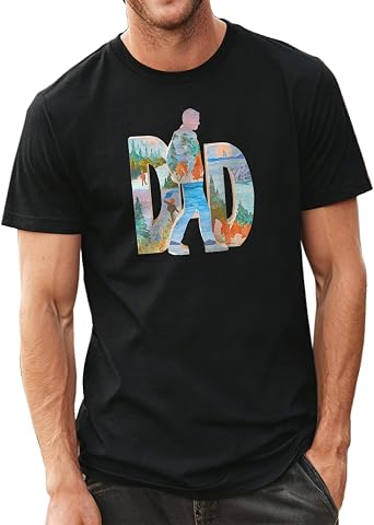 MARSVOVO Mens T-Shirts Casual Crew Neck Short Sleeve Fathers Day Graphic Cotton Tees Comfy Relaxed Fit Tops